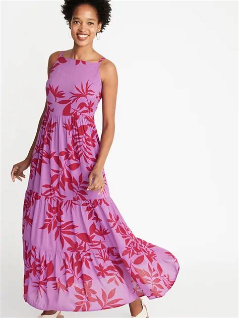 Tiered Fit And Flare Maxi For Women Old Navy Fashion Fit And Flare Maxi Dress