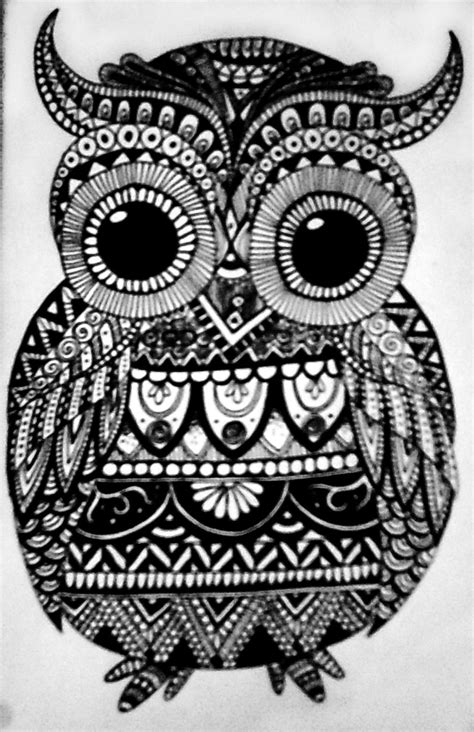 Zentangle Owl By Chandelicious On Deviantart