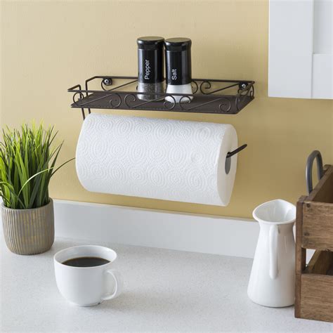 Home Basics Scroll Collection Wall Mounted Paper Towel Holder With
