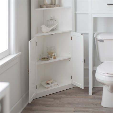 Tall White Corner Bathroom Cabinet Bathroom Tips Hiero
