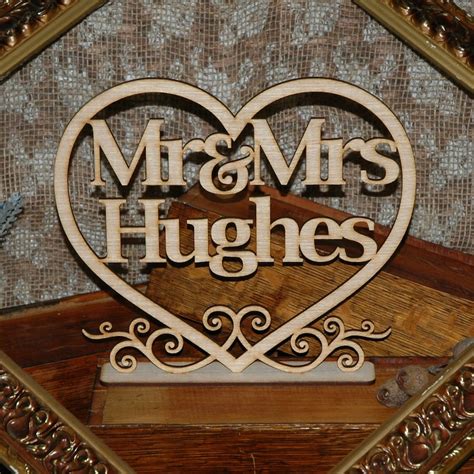 Mr And Mrs Wedding Table Sign With Surname Customised Bridal Etsy Australia