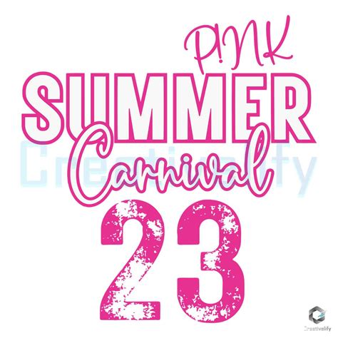 Pink Summer Carnival Tour 2023 Svg Digital File Creativelify