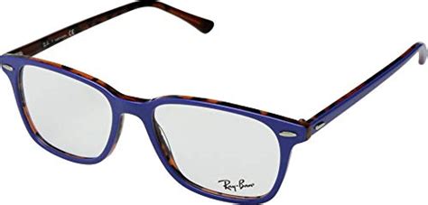 ray ban rx7119 rectangular eyeglass frames in blue lyst