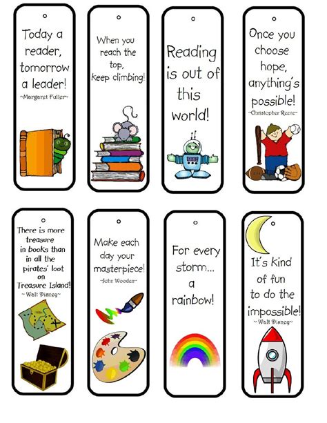 Inspirational Bookmarks Bookmarks Kids Bookmarks Kids Craft Book Quotes