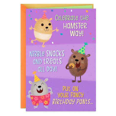 Celebrate The Hamster Way Musical Birthday Card Greeting Cards Hallmark