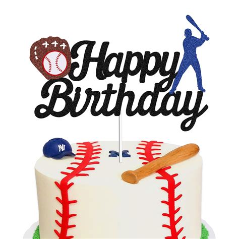 Baseball Theme Cake Topper Happy Birthday Cake Topper For Birthday