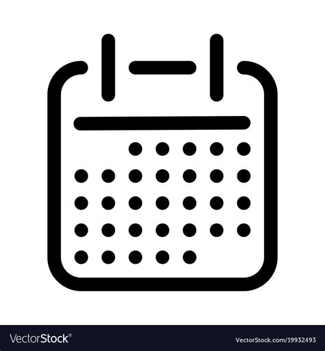 Calendar Or Schedule Icon Symbol Of Planning Vector Image
