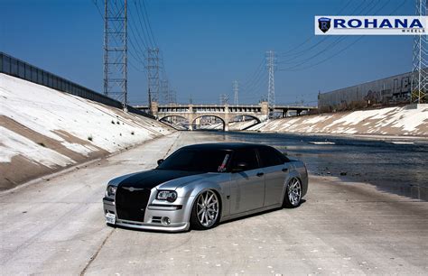 Stunning Custom Silver Debadged Chrysler 300 Dropped And Boasting Black