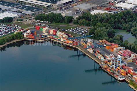 Luftaufnahme W Rth Am Rhein Containerterminal Im Containerhafen Am