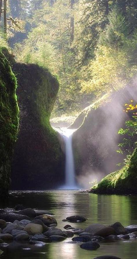 Punch Bowl Falls On Eagle Creek Near Bonneville Dam In The Columbia