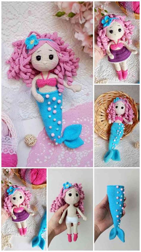 Crochet Amigurumi Mermaid Doll Patterns Free And Paid Penguin Hobbies