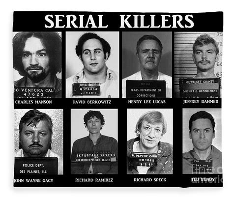 Serial Killers Public Enemies Fleece Blanket By Paul Ward Pixels