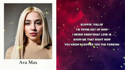 Ava Max Slippin Lyrics Youtube