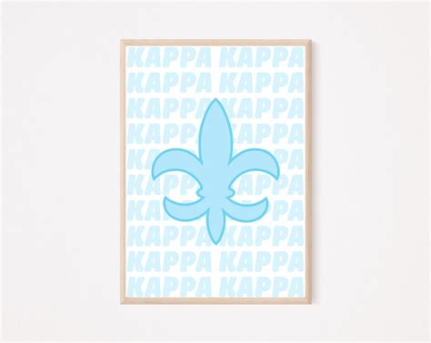 Art And Collectibles Prints Kkg Digital Print Blue Fleur De Lis Kappa