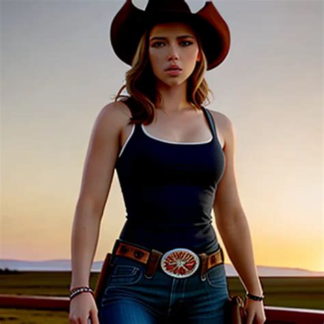 Dopamine Girl 8k Photorealistic Photo Of Scarlett Johansson Cowgirl Tight Clothes 6abg0yrgpxb