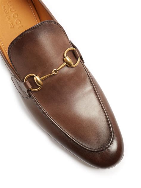 Gucci Jordaan Leather Loafers In Brown For Men Lyst