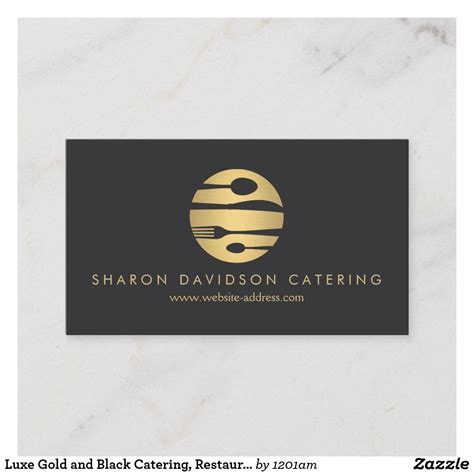 The printed copy of the business cards and a free consultation call to go over everything. Luxe Gold and Black Catering, Restaurant, Chef Business ...