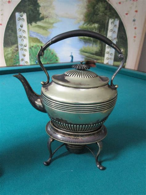 Wilson And Sharp Edinburgh Old Sheffield Silver Plate Kettle With Warmer