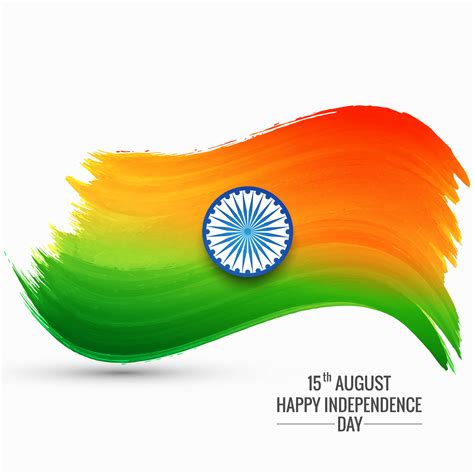 India Independence Day Beautiful Indian Flag Wave Vector Art At