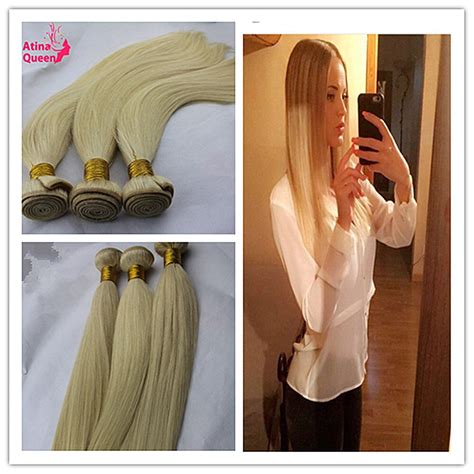3 Bundles 613 Blonde Virgin Hair Russian Straight 7a 100 Human Hair Extensions 8 30 Inch In