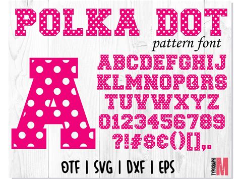 Polka Dot Font Otf Polka Dot Font Svg Polka Dot Alphabet Etsy