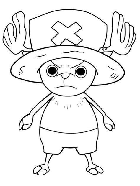Chopper Tony Piece Poster Coloring Printable Pages Sketch Coloring Page