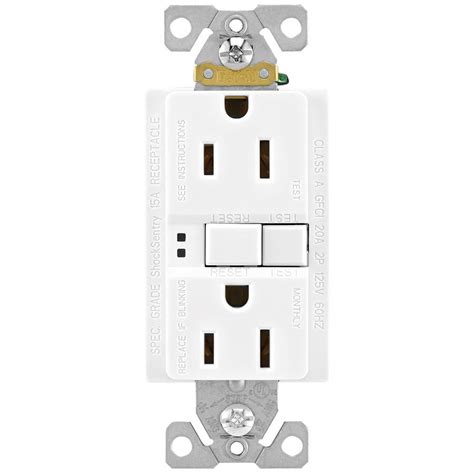 Eaton White 15 Amp Decorator Outlet Gfci Protection Residential 3 Pack
