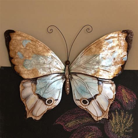 Eangee Butterfly Wall Decor Copper With Aqua Working Wonders