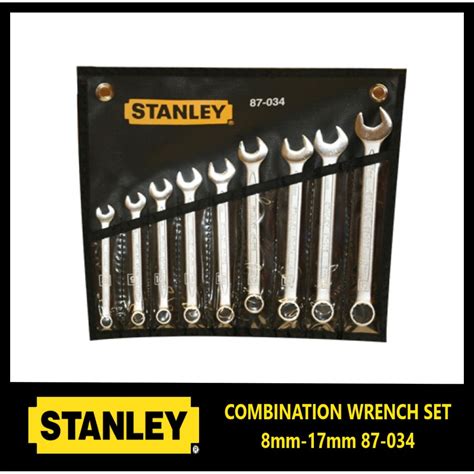 Stanley Combination Wrench Set 8mm 17mm 87 034 Original Authentic
