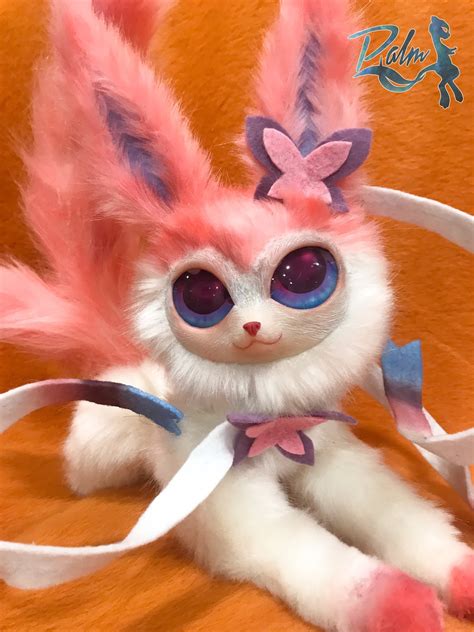 Sylveon Pokemon Doll Fantasy Creature Fox Handmade Realistic Etsy