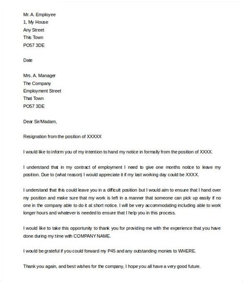 This sample letter of resignation can help you find the right words. resignation letter template uk 3 months notice - Kerren