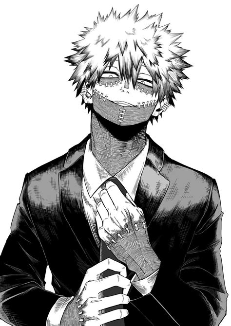 An Anime Character Wearing A Black Suit And Tie With His Hands Folded