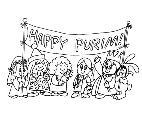 Purim Coloring Pages Chabad