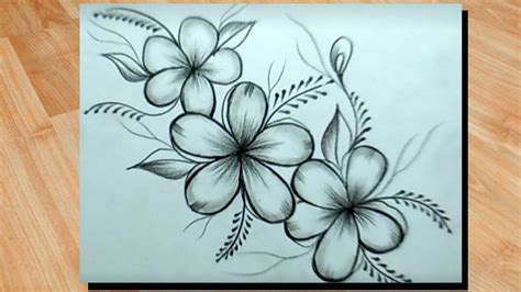 How To Draw A Flower In Pencil