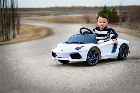 Hd Wallpaper White Lamborghini Aventador Ride On Toy Car Auto Boy