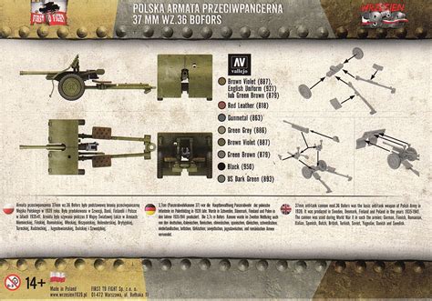 First To Fight Polska Armata Przeciwpancerna 37mm Wz36 Bofors Kit No