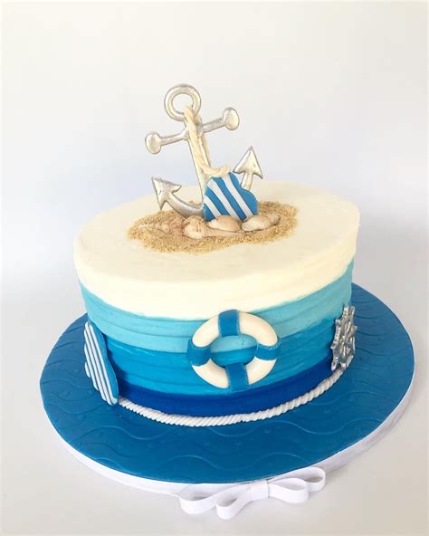 Nautical Custom Cake Anchor Birthday Cakes Boat Cake Nautical Cake