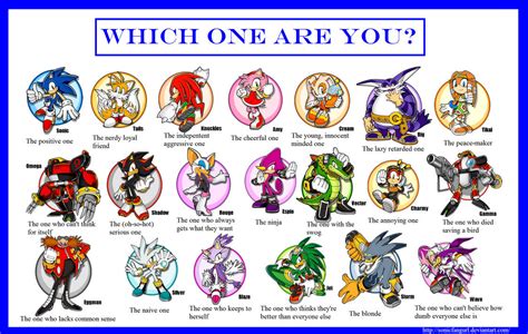 Sonic The Hedgehog Characters Which One Are You By