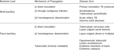 Classification Of Cutaneous Tuberculosis Download Scientific Diagram