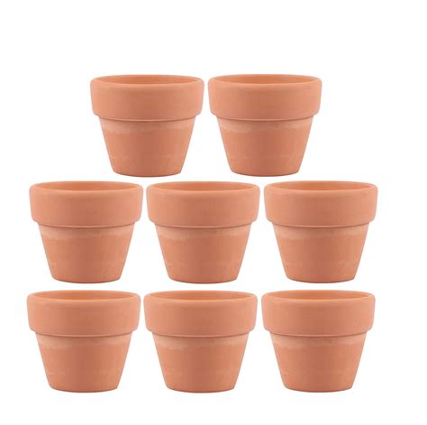 Cabax Small Mini Clay Pots 2 In Top Diameter Terracotta Pot Ceramic