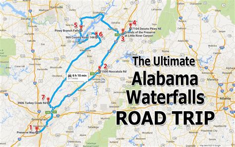 The Alabama Waterfall Trail Youll Want To Drive Road Trip Map Road