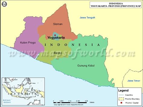 Yogyakarta Map Map Of Yogyakarta Province Indonesia