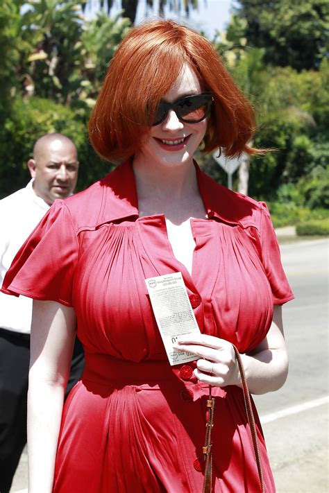 Christina Hendricks Sweater Mounds Are Going To Erupt 6 Pics