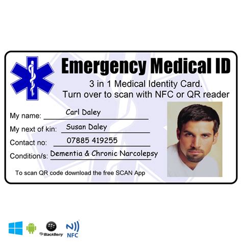 The identification card is extremely important in hospitals because it is used by the authorities in security and safety plans. Emergency Medical Identity Wallet Card ID NFC RFID Photo - AHEAD SOLUTIONS (UK) LTD.