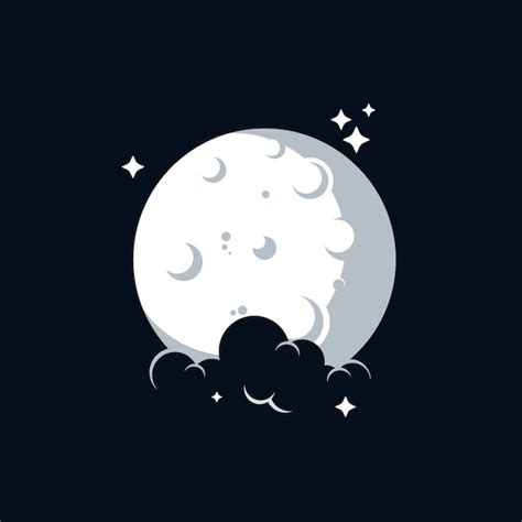Moon Logo Design Template Premium Vector