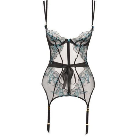Agent Provocateur Callie Basque Black 1080 Ron Liked On Polyvore