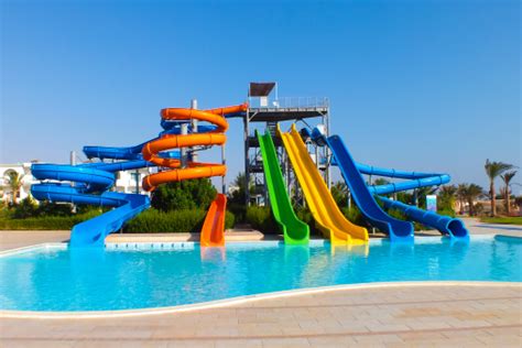 Water Park With Colorful Slides Stock Photo Download Image Now Istock