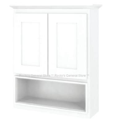 Extend the counter over the toilet. White Shaker Bathroom Vanity Wall Cabinet Above Toilet ...