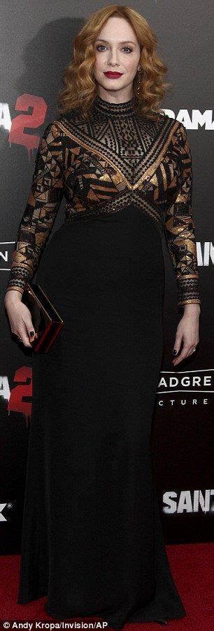 Christina Hendricks Flaunts Her Formidable Bust In Tight Black Dress Christina Hendricks