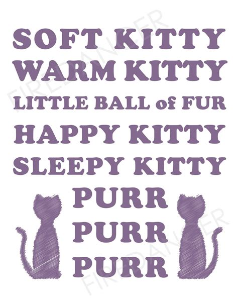 Sing It You Know You Want To Soft Kitty Warm Kitty Nerd Girl